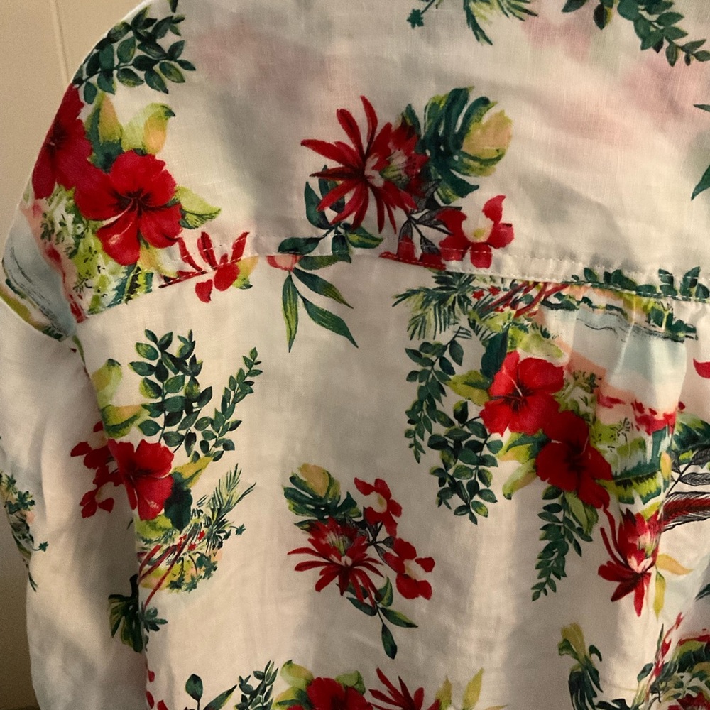 Lands end tropical linen top - Picture 4 of 4